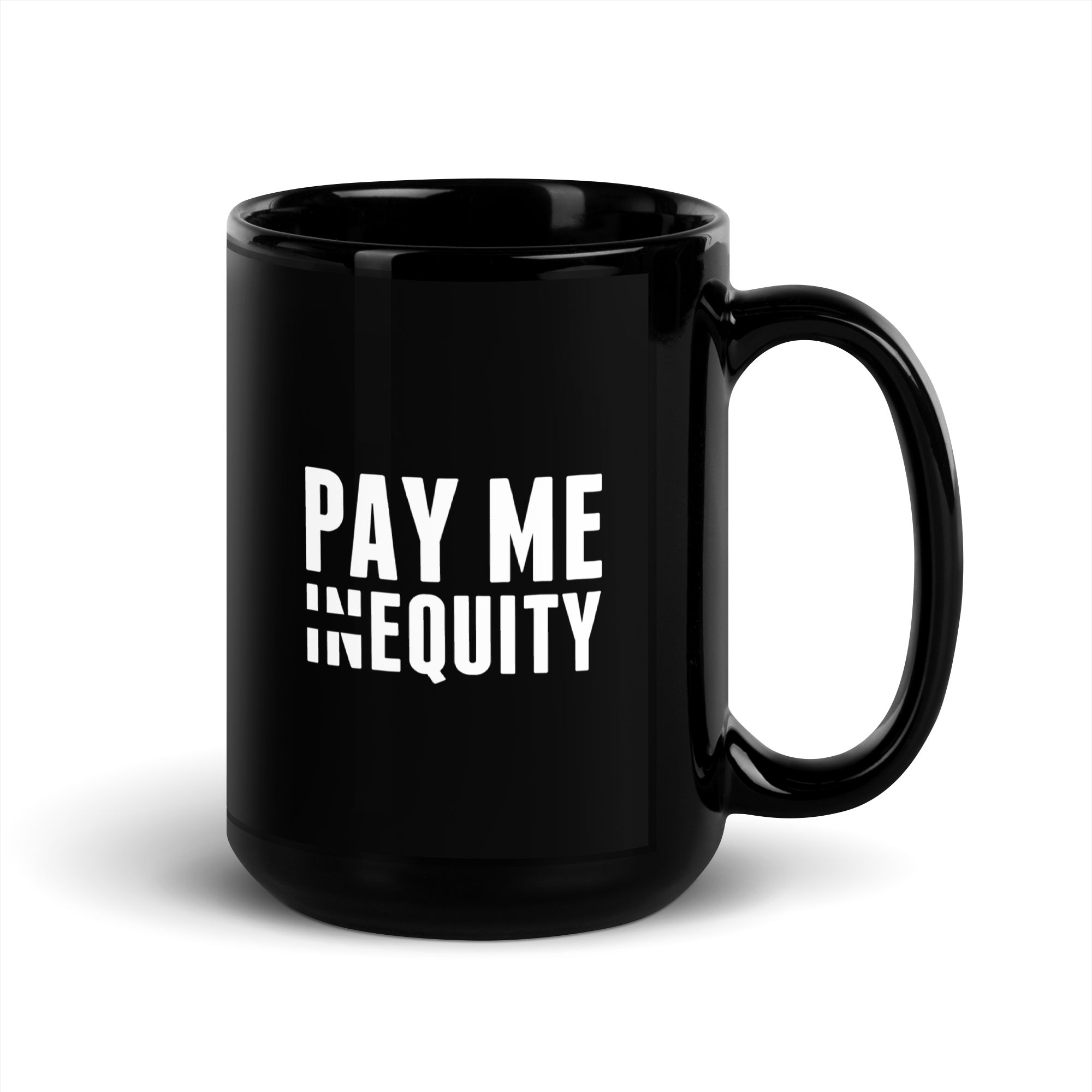 Pay Me In Equity | Glossy Black Mug
